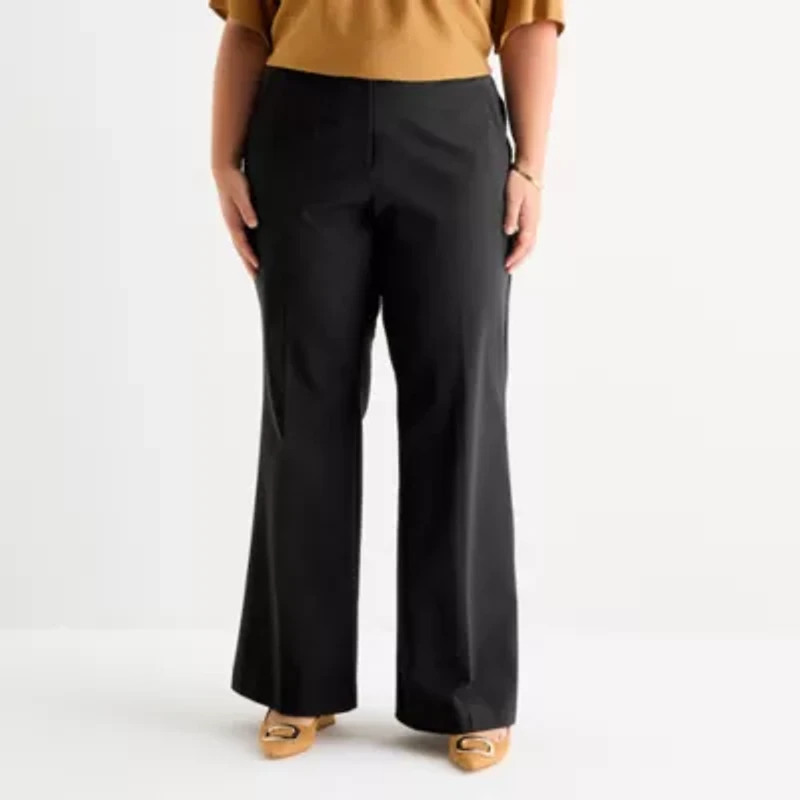 Worthington Plus Womens Fit and Flare Pant