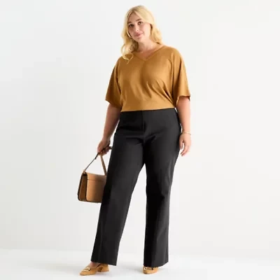 Worthington Plus Womens Fit and Flare Pant
