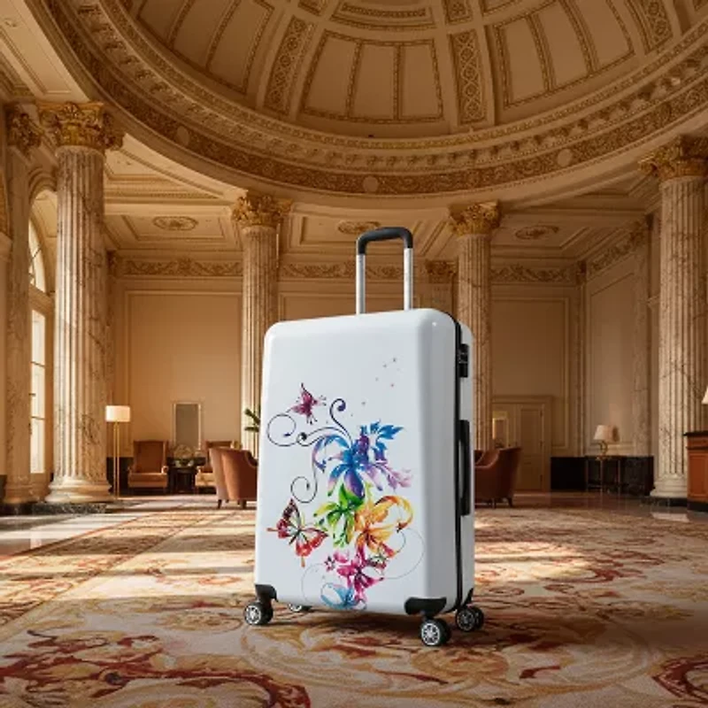 InUSA Fusion 28 Inch Hardside Lightweight Checked Spinner Luggage