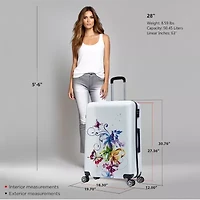 InUSA Fusion 28 Inch Hardside Lightweight Checked Spinner Luggage
