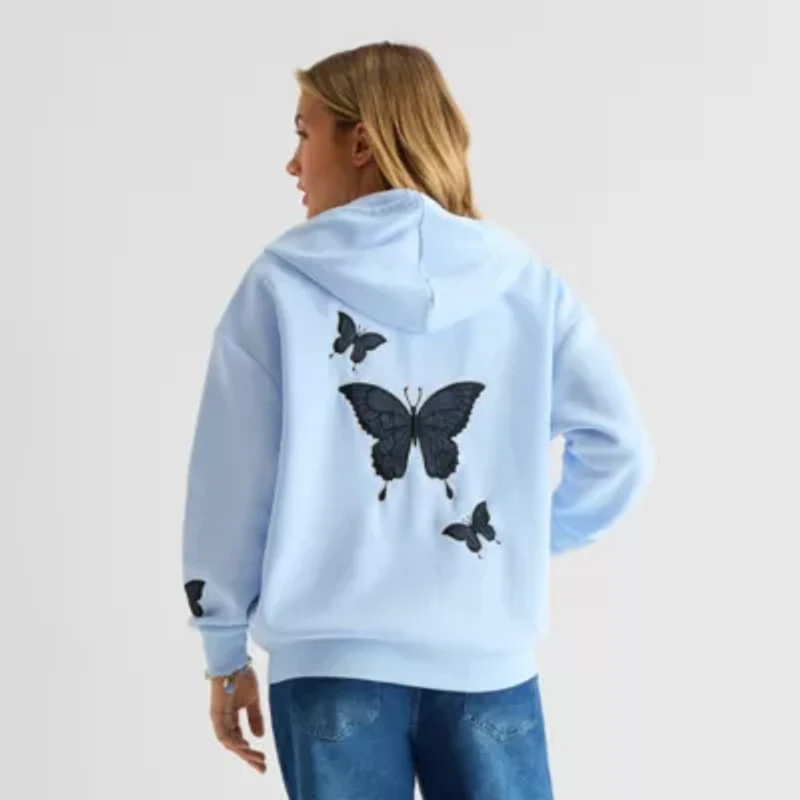 Forever 21 Womens Juniors Hooded Long Sleeve Sweatshirt