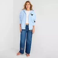 Forever 21 Womens Juniors Hooded Long Sleeve Sweatshirt