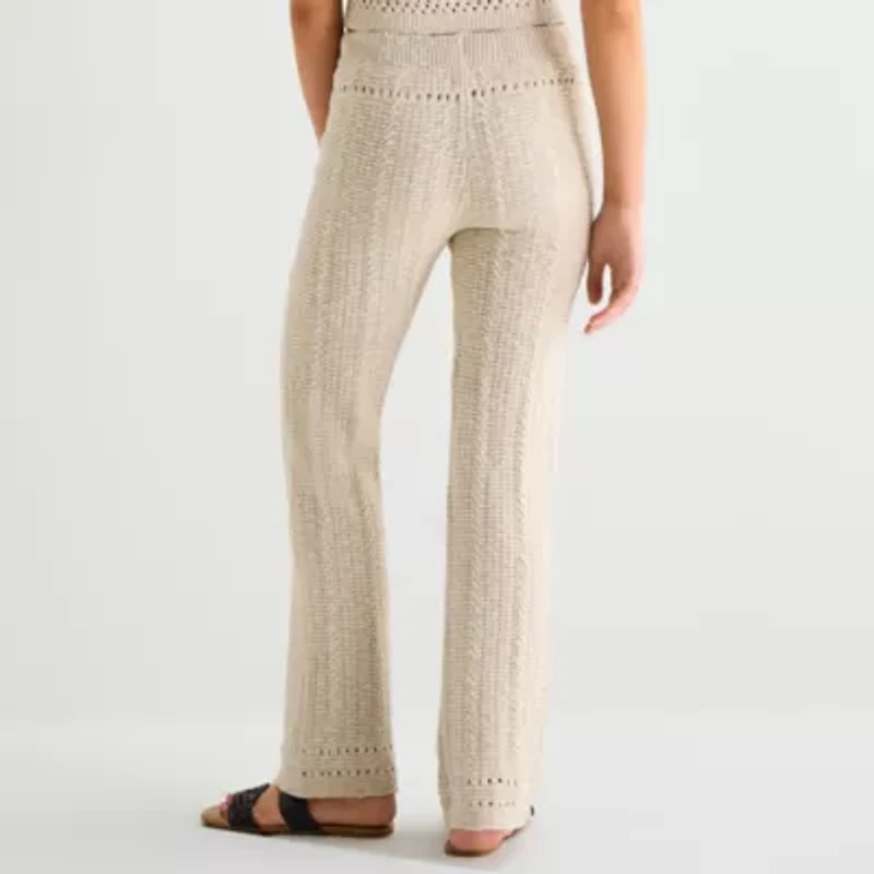 Arizona Womens Juniors Low Rise Pull-On Pant