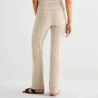Arizona Womens Juniors Low Rise Pull-On Pant