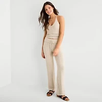 Arizona Womens Juniors Low Rise Pull-On Pant