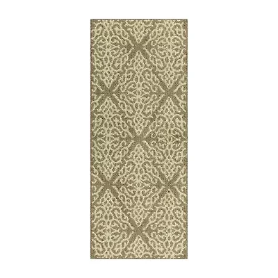 Maples Geo Diamond Brown Indoor Rectangular Runner