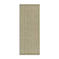 Maples Banded Grid Gray Indoor Rectangular Runner