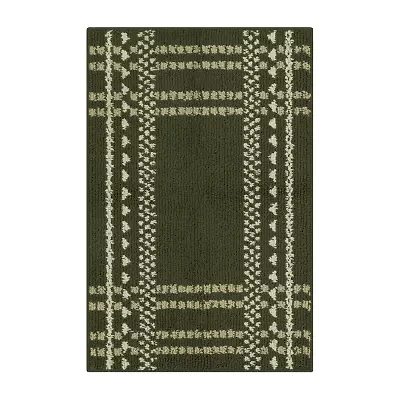 Maples Border Plaid Indoor Rectangular Accent Rug