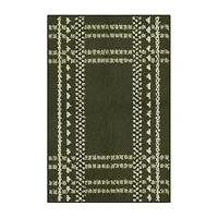 Maples Border Plaid Indoor Rectangular Accent Rug