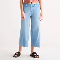 a.n.a Womens High Rise Frayed Hem Cropped Jean