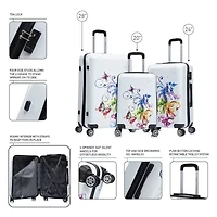 InUSA Fusion 3-pc. Hardside Lightweight Luggage Set
