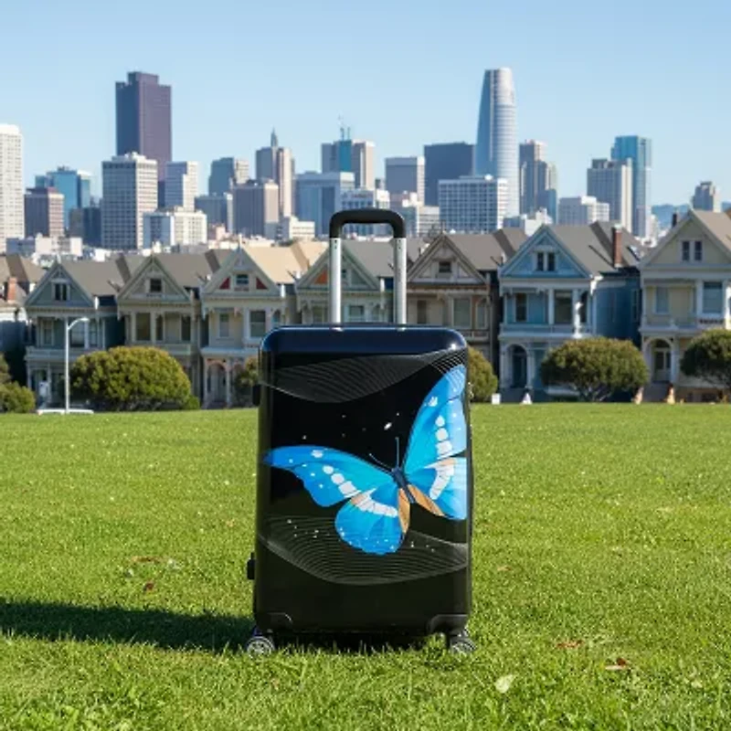 InUSA 28 Inch Hardside Lightweight Checked Spinner Luggage