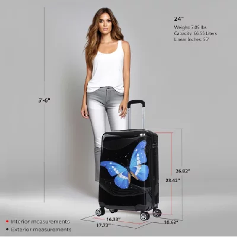 Inusa 24 Inch Hardside Lightweight Carry-On Spinner Luggage