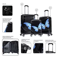 InUSA Prints Lightweight Hardside Spinner 3 Piece Set