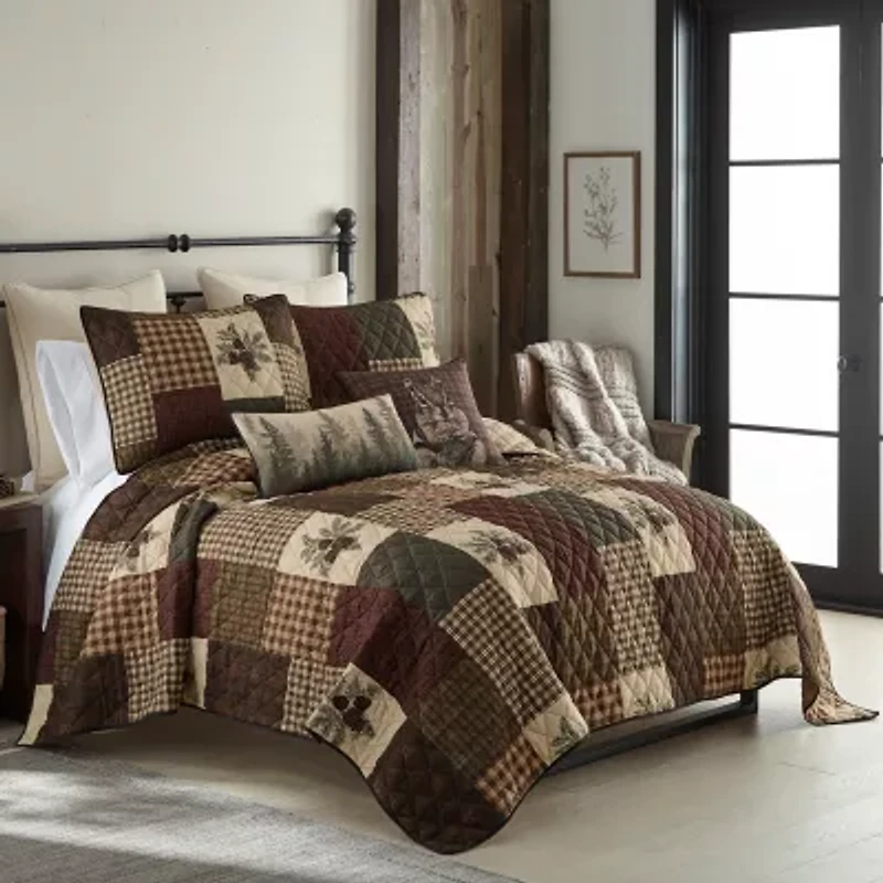 Your Lifestyle By Donna Sharp Pine Panels -pc. Easy Care Quilt Set