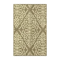 Maples Brown Geo Diamond Indoor Rectangular Accent Rug