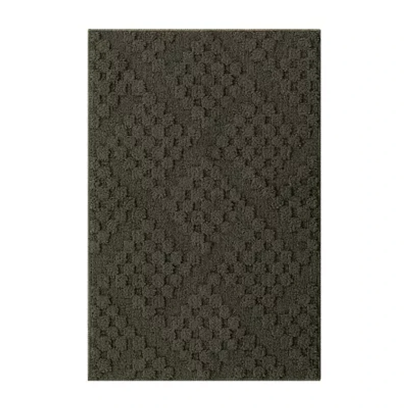 Maples Textured Solid Weave Indoor Rectangular Accent Rug