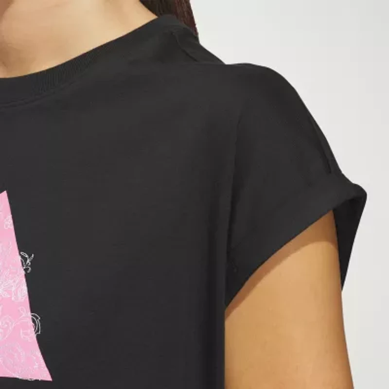 adidas Womens Crew Neck Short Sleeve Active T-Shirt