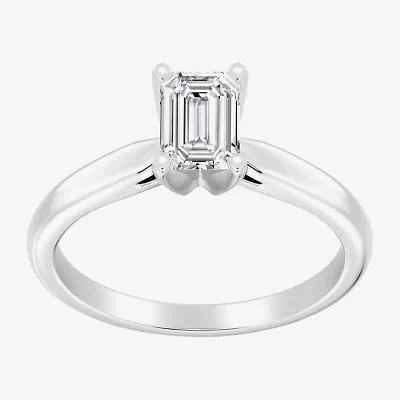 1 CT. Lab-Grown (G / SI2) Diamond Emerald-Cut Solitaire Engagement Ring 10K or 14K Gold