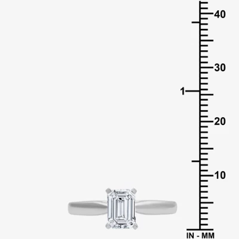 1 CT. Lab-Grown (G / SI2) Diamond Emerald-Cut Solitaire Engagement Ring 10K or 14K Gold