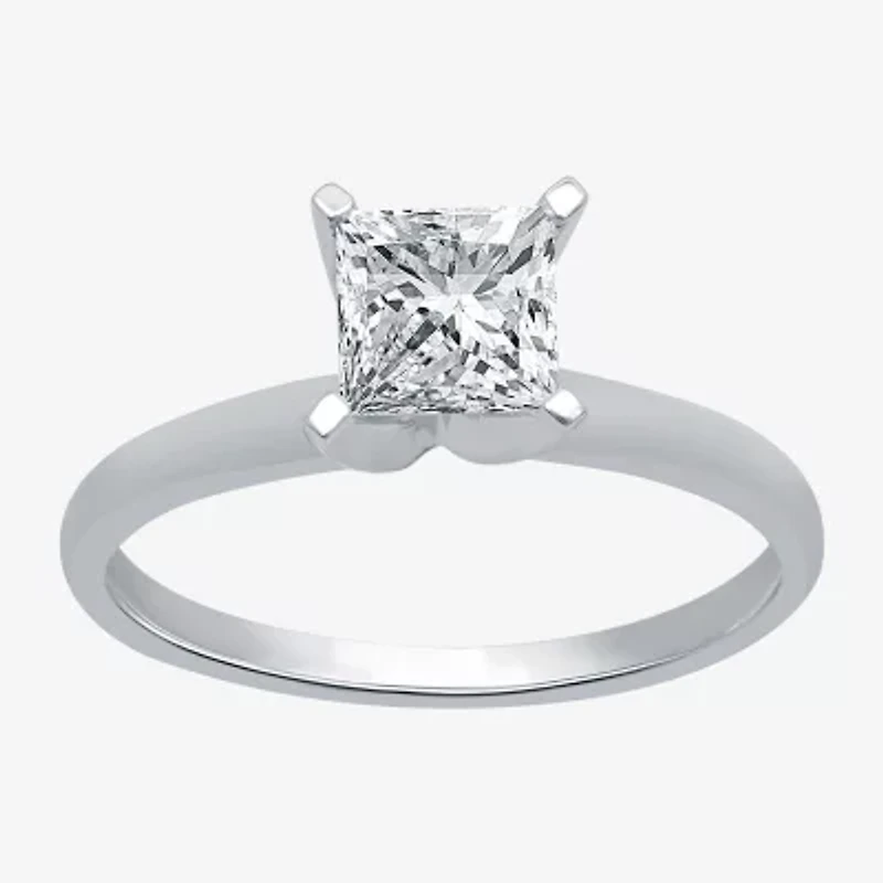 1 CT. Lab-Grown (G-H / SI1-SI2) Diamond Princess-cut Solitaire Engagement Ring 10K Gold