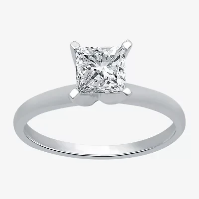 1 CT. Lab-Grown (G-H / SI1-SI2) Diamond Princess-cut Solitaire Engagement Ring 10K Gold