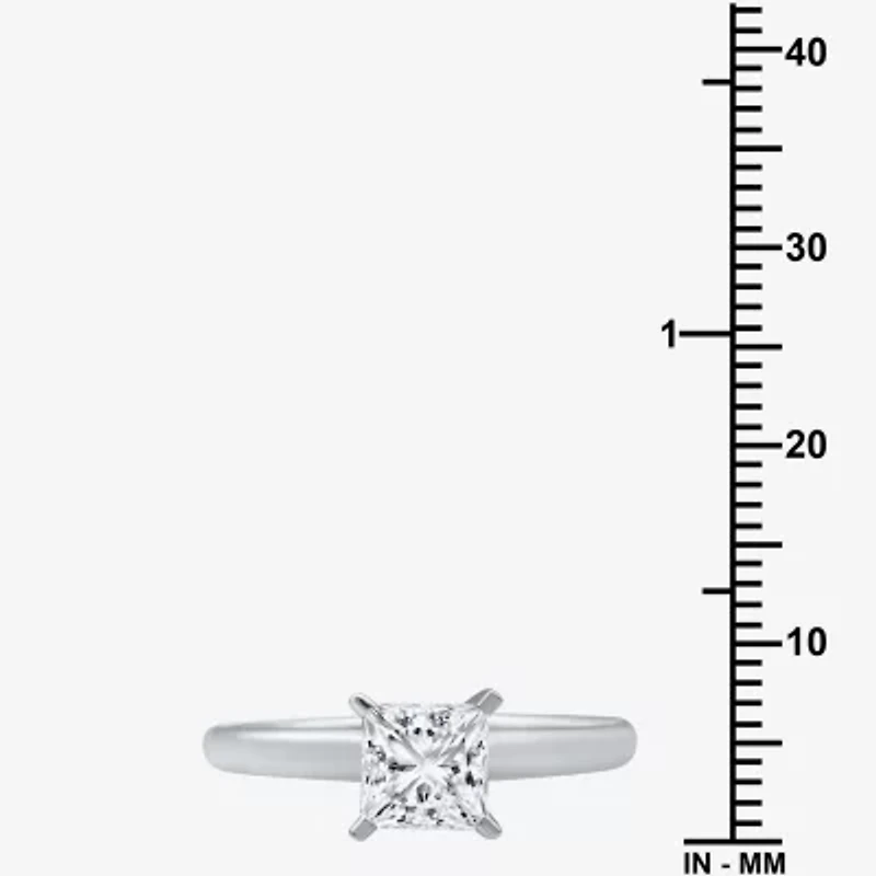 1 CT. Lab-Grown (G-H / SI1-SI2) Diamond Princess-cut Solitaire Engagement Ring 10K Gold