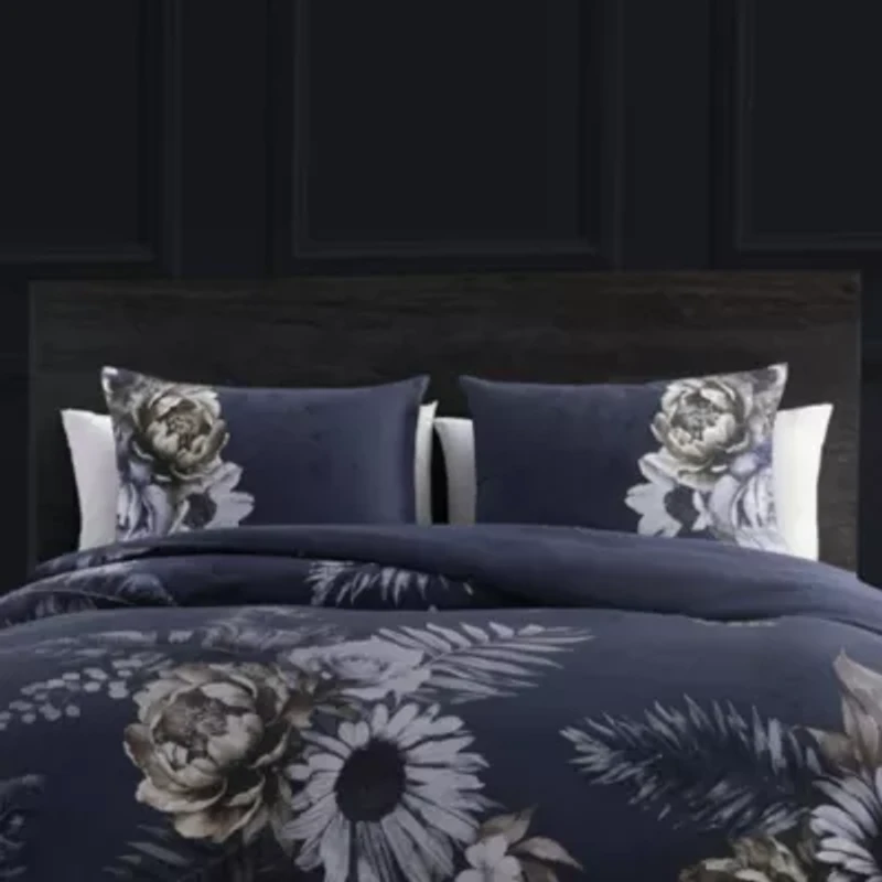 Bebejan Forget Me Not 3 Piece 3-pc. Reversible Duvet Cover Set