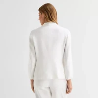 Black Label by Evan-Picone Linen Womens Classic Fit Suit Jacket