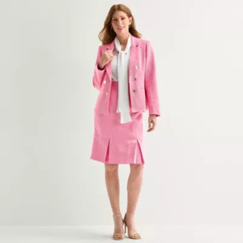 Black Label by Evan-Picone Womens Classic Fit Double Breasted Suit Jacket