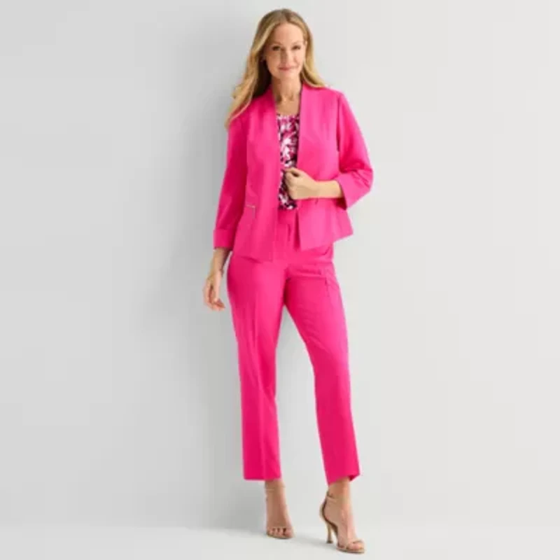 Black Label by Evan-Picone Womens Petite Classic Fit Suit Jacket