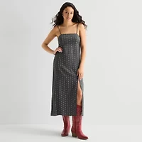 Arizona Womens Juniors Sleeveless Floral Midi Slip Dress