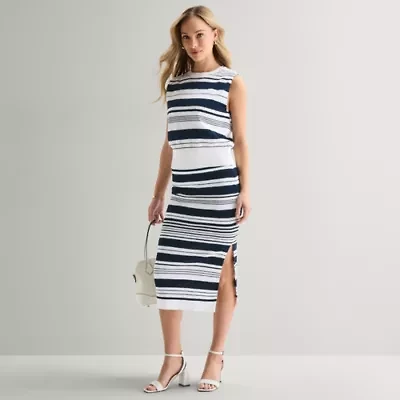Liz Claiborne Womens Midi Sweater Pencil Skirt