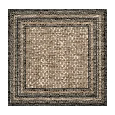 Safavieh Courtyard Collection Wanda Stripe Indoor/Outdoor Square Area Rug
