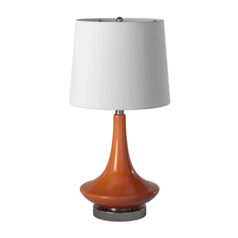 Stylecraft Orange Metal Table Lamp