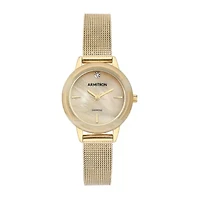 Armitron Womens Diamond Accent Gold Tone Stainless Steel Bracelet Watch 75/5723cmgphn