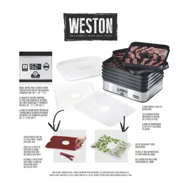 Weston 6 Tray Digital Dehydrator Plus