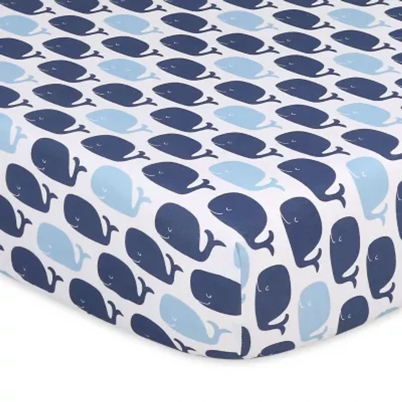 The Peanutshell Nautical 4-pc. Crib Sheet