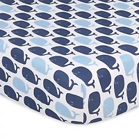 The Peanutshell Nautical 4-pc. Crib Sheet