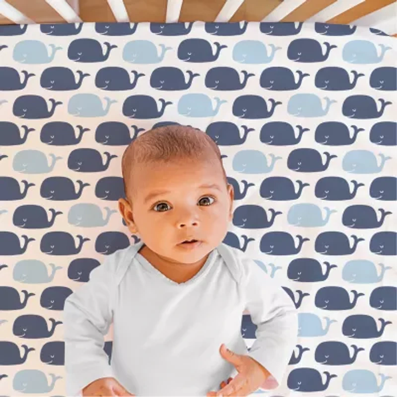 The Peanutshell Nautical 4-pc. Crib Sheet