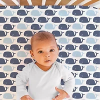 The Peanutshell Nautical 4-pc. Crib Sheet