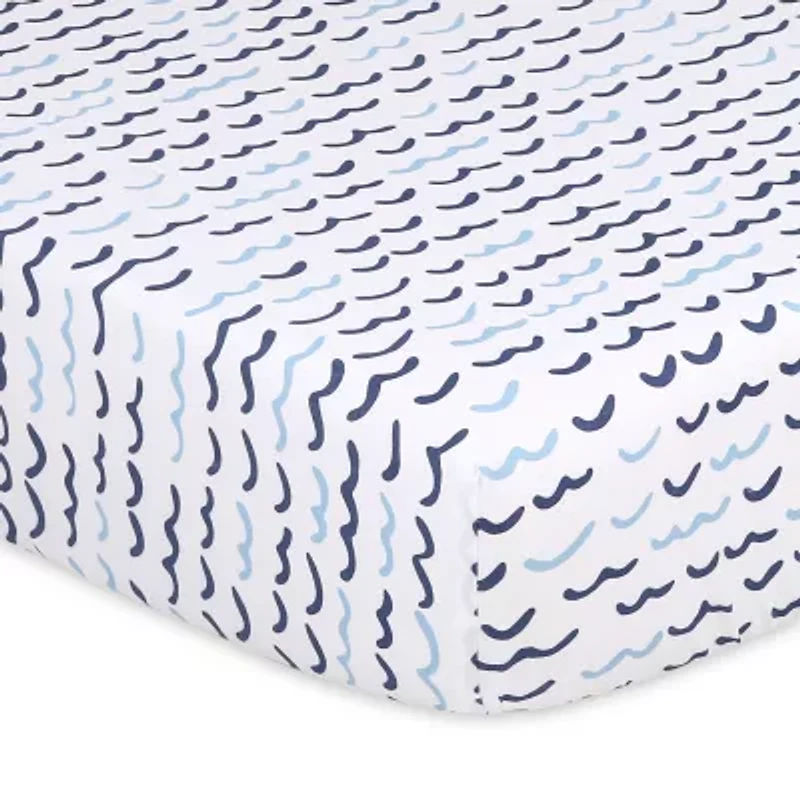 The Peanutshell Nautical 4-pc. Crib Sheet