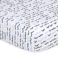 The Peanutshell Nautical 4-pc. Crib Sheet