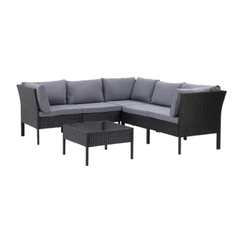 Parksville Patio Collection 6-Piece Sectional with Table