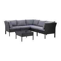 Parksville Patio Collection 6-Piece Sectional with Table