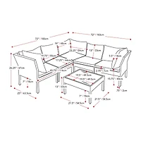 Parksville Patio Collection 6-Piece Sectional with Table