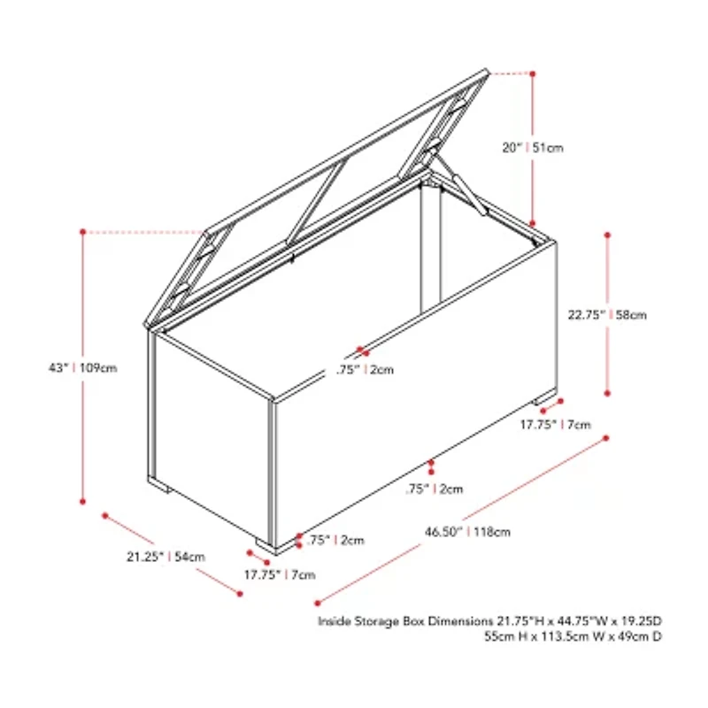 Corliving Parksville Collection Storage Box
