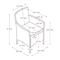 Corliving Parksville Patio Collection 2-pc. Dining Chair
