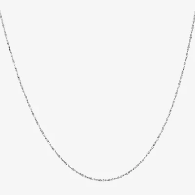 Silver Treasures Made Italy Twisted Serpentine Sterling 18-24" Chain Necklace