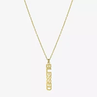 Silver Treasures Blessed Womens 14K Gold Over Silver 16 Inch Pendant Necklace